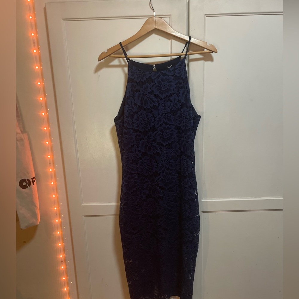 Love J Blue Floral Strappy Midi Dress - Size XL